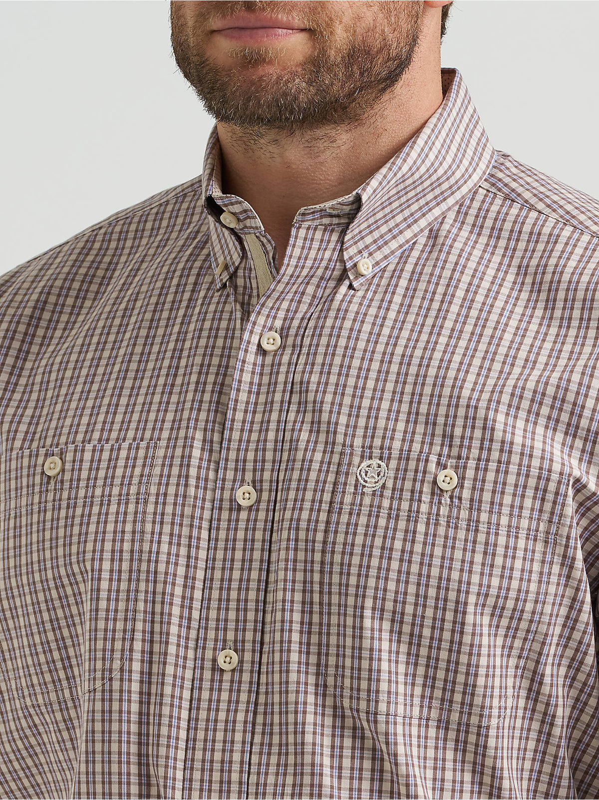 Wrangler Mens Brown Check 112369635 - view 2