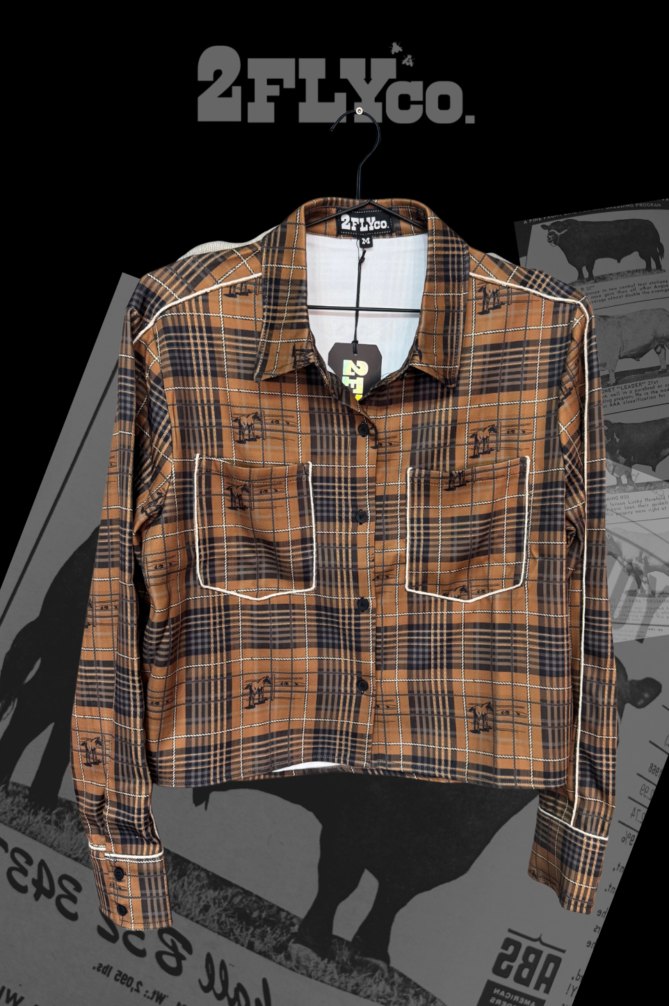 2 Fly Co. Womens Brown Plaid 222-1088 - view 10