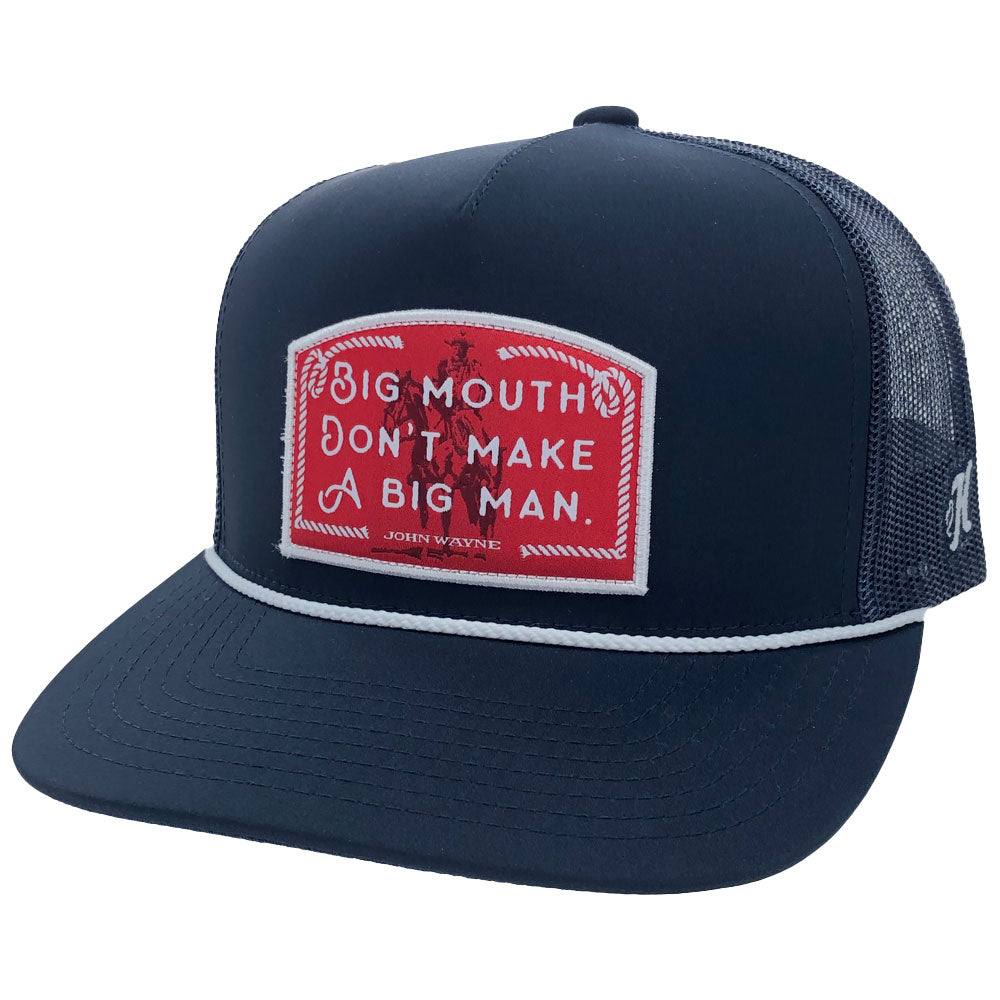 Hooey John Wayne Trucker Hat, Navy – 3-4 front