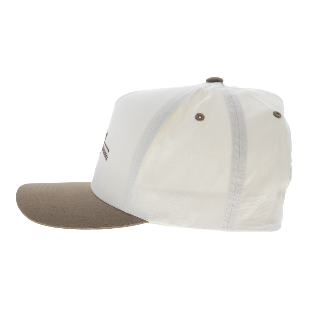Hooey Mark Out Snapback Hat, Cream/Brown – side