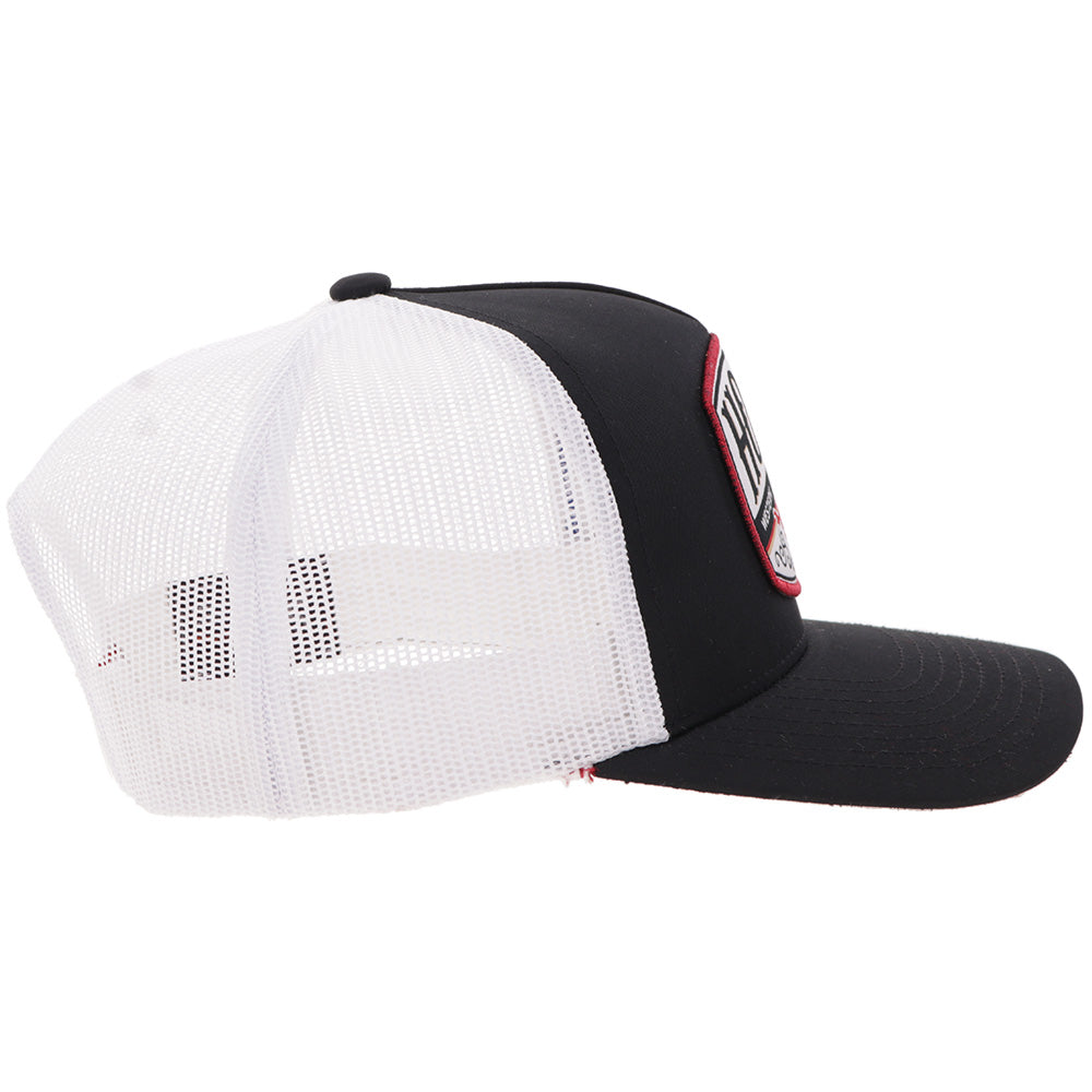 Hooey Salado Trucker Hat, Black/White – side
