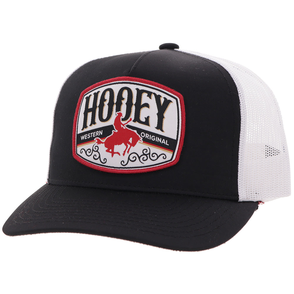 Hooey Salado Trucker Hat, Black/White – 3-4 front
