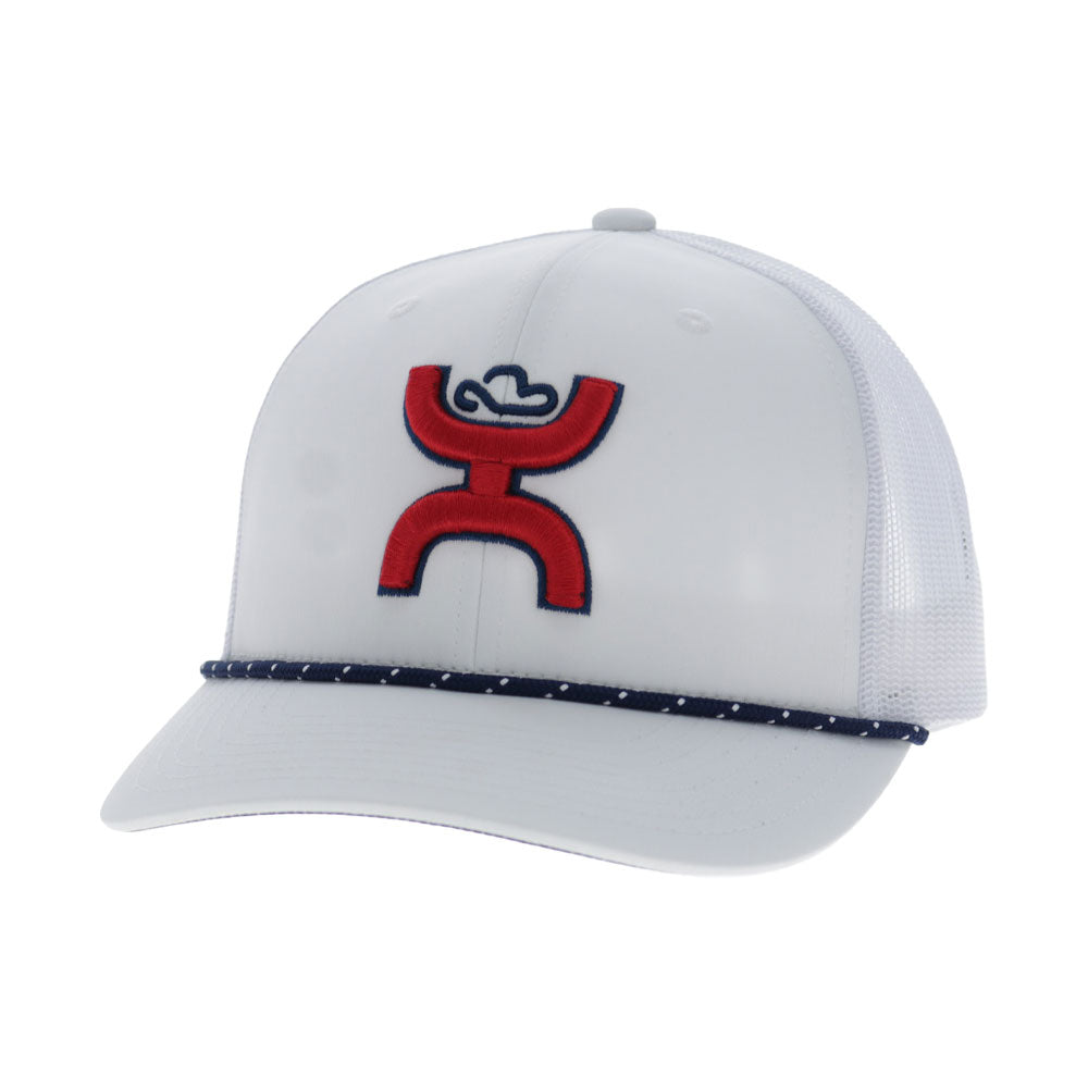 Hooey Sterling Trucker Hat, White – 3-4 front