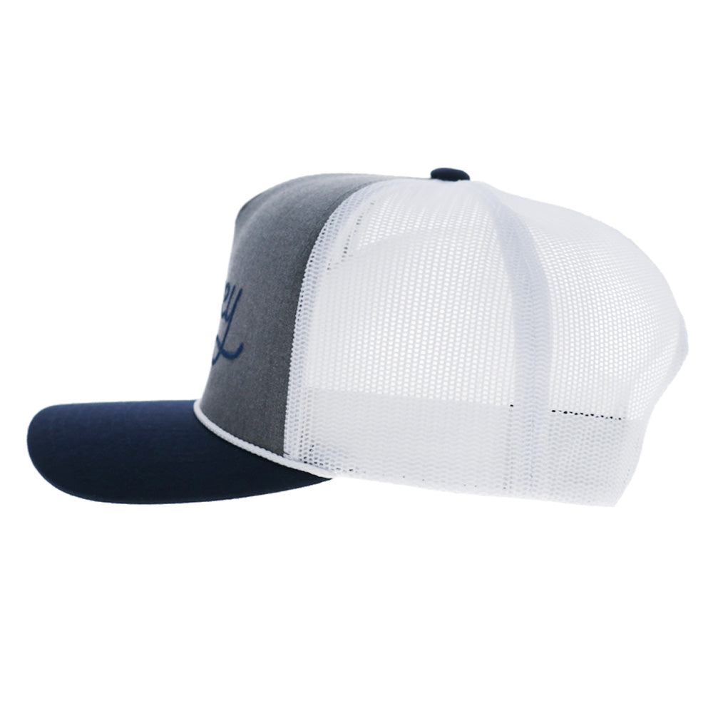 Hooey OG Trucker Hat, Charcoal/White – side