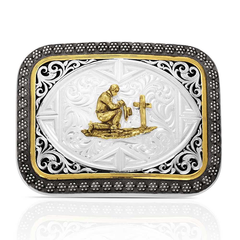 Montana Silversmiths Desert Sky Buckle with Praying Cowboy