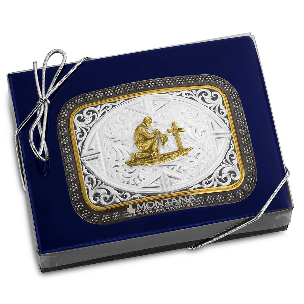 Montana Silversmiths Desert Sky Buckle with Praying Cowboy