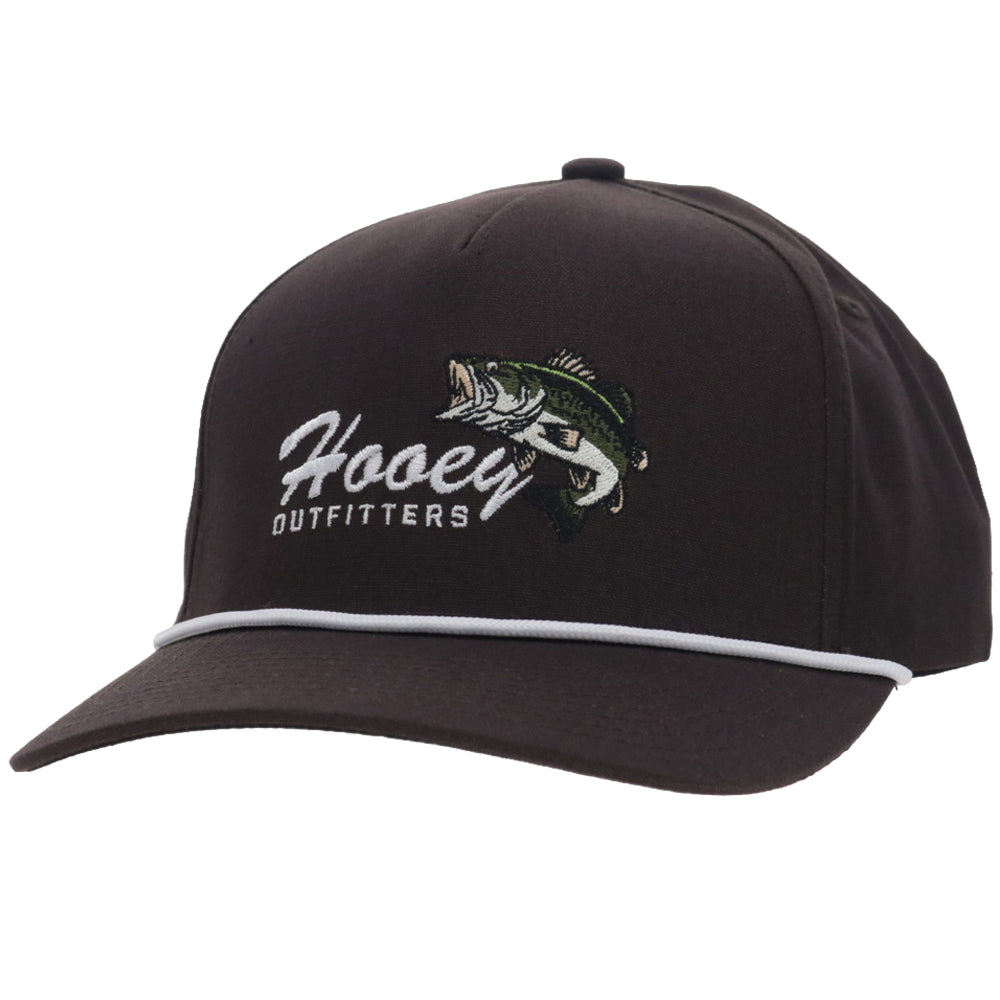 Hooey Bass Snapback Hat, Brown – 3-4 front