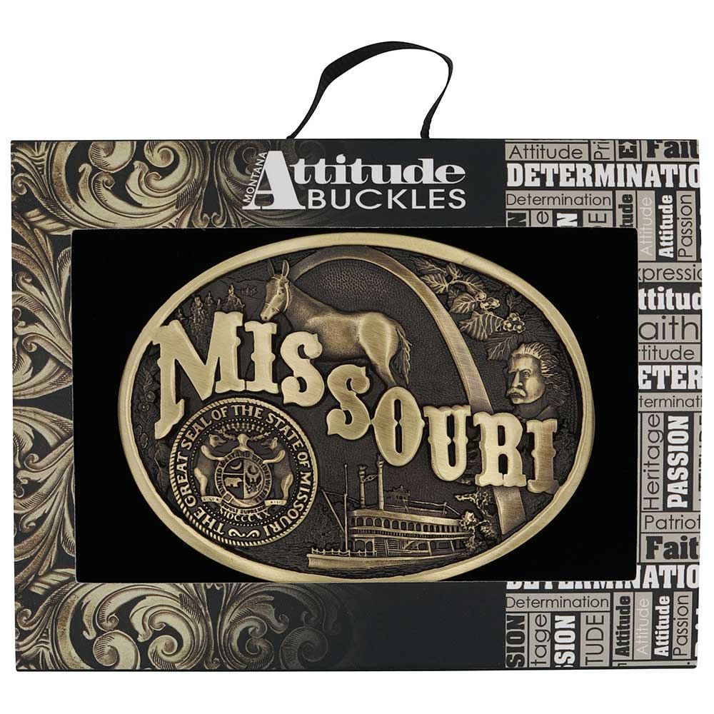 Montana Silversmiths Missouri State Heritage Attitude Buckle