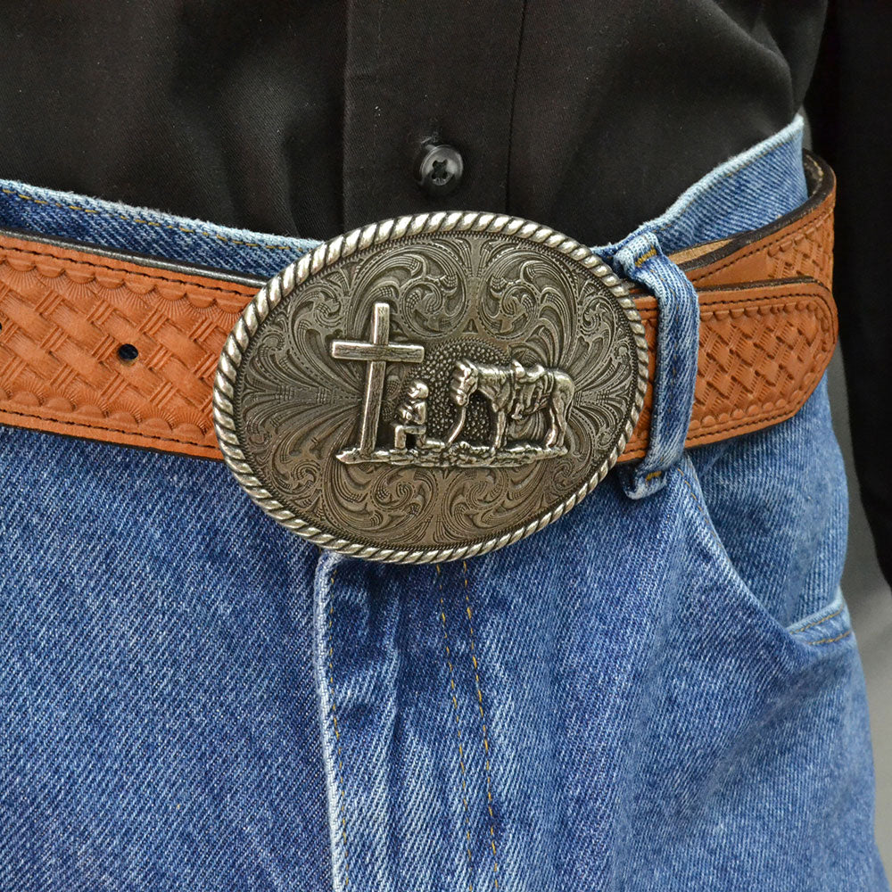 Montana Silversmiths Christian Cowboy Attitude Belt Buckle