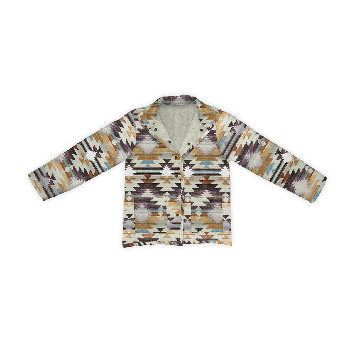 Ida Mae Home Shiloh Snap Jacket in purple, a quilted snap-front jacket.