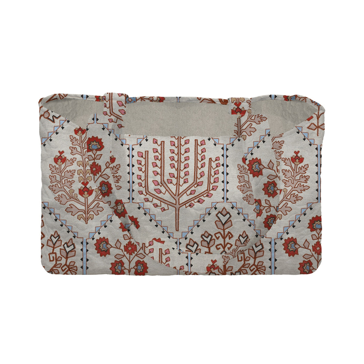 Ida Mae Home Tavi quilted tote bag in sand, a soft-sided cotton tote with handles.
