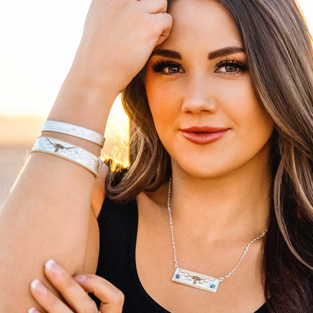 Montana Silversmiths Longhorn Trails Cuff Bracelet