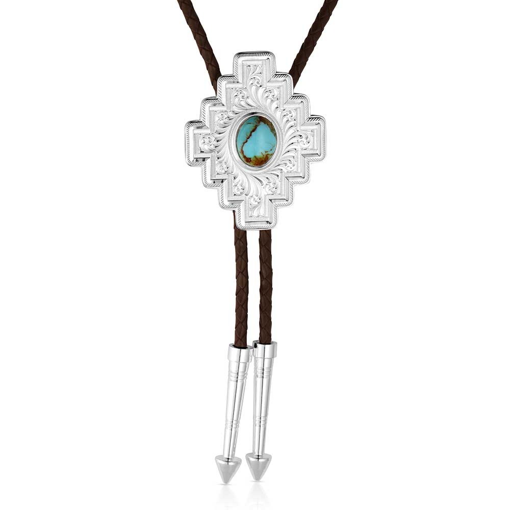 Montana Silversmiths Santa Fe Turquoise Bolo Tie