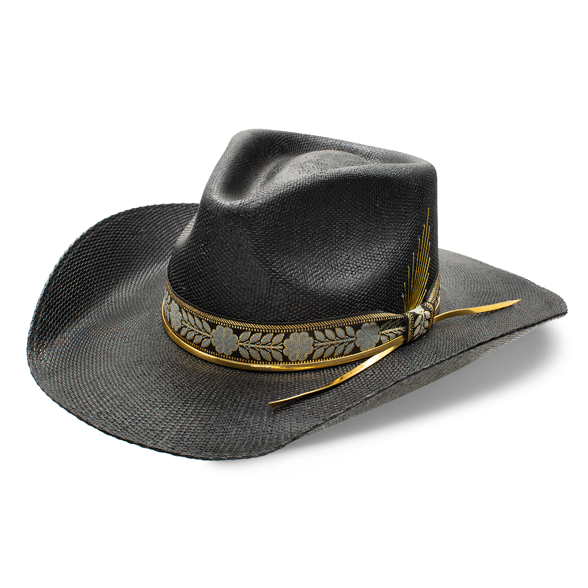 Charlie 1 Horse Women's Lainey Wilson Wildflower Straw Cowboy Hat - Black - view 1