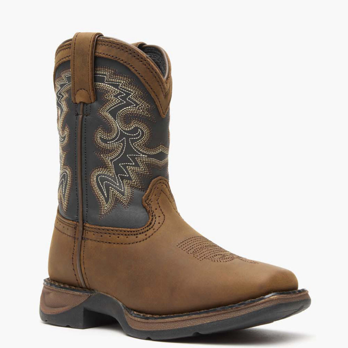 Durango Little Kid Western Boot, Tan Black
