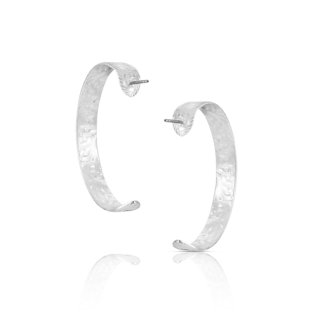 Montana Silversmiths Olivia's Reins Hoop Earrings
