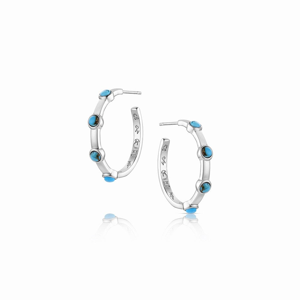Montana Silversmiths Gentle Rain Turquoise Hoop Earrings