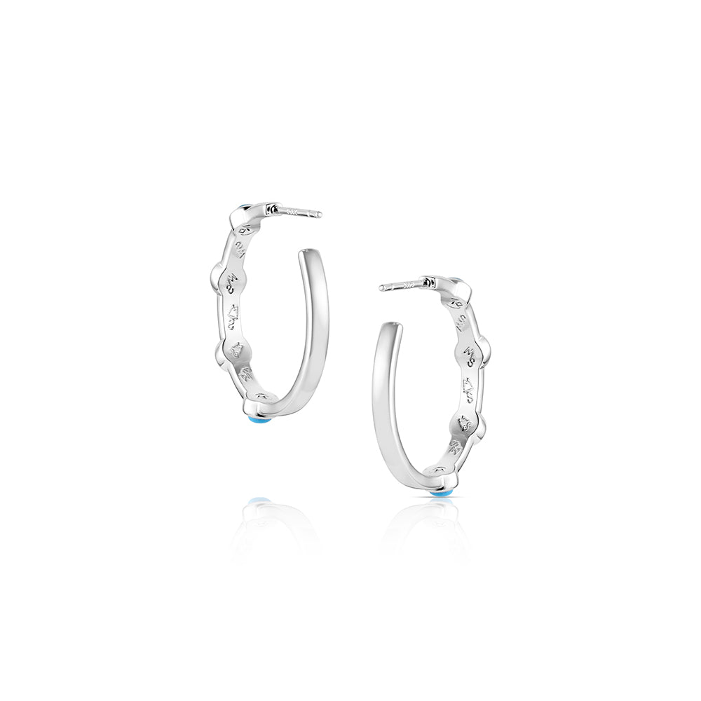 Montana Silversmiths Gentle Rain Turquoise Hoop Earrings
