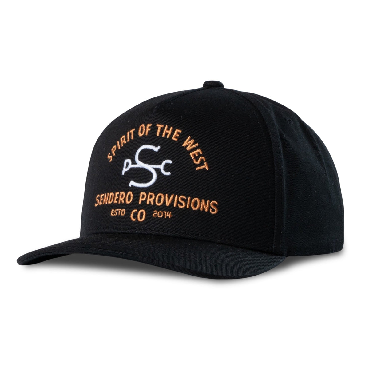 Sendero Provisions Co. S Bar PC Hat - Black - angled view