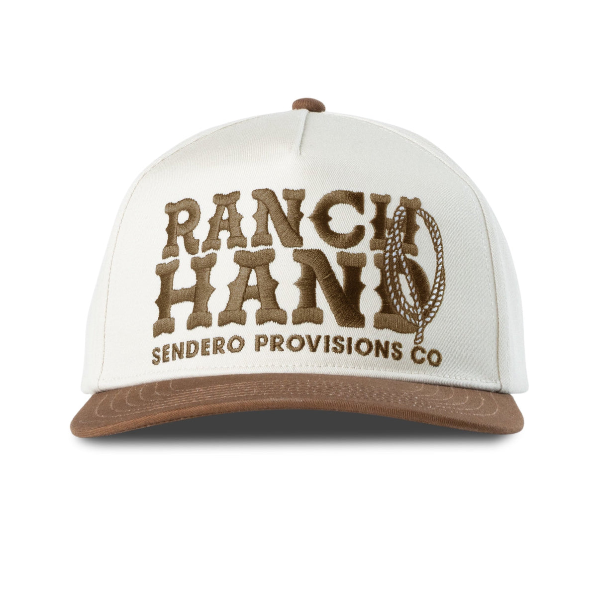 Sendero Provisions Co. Ranch Hand Hat - Cream/Brown - front