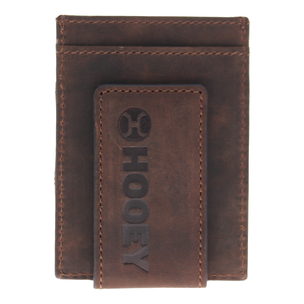 Hooey Men's Wyatt Money Clip Wallet, Brown – back with money clip