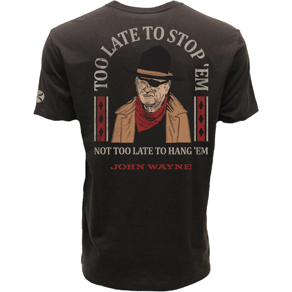 Hooey Men's Cogburn John Wayne T-Shirt, Dark Brown – back graphic