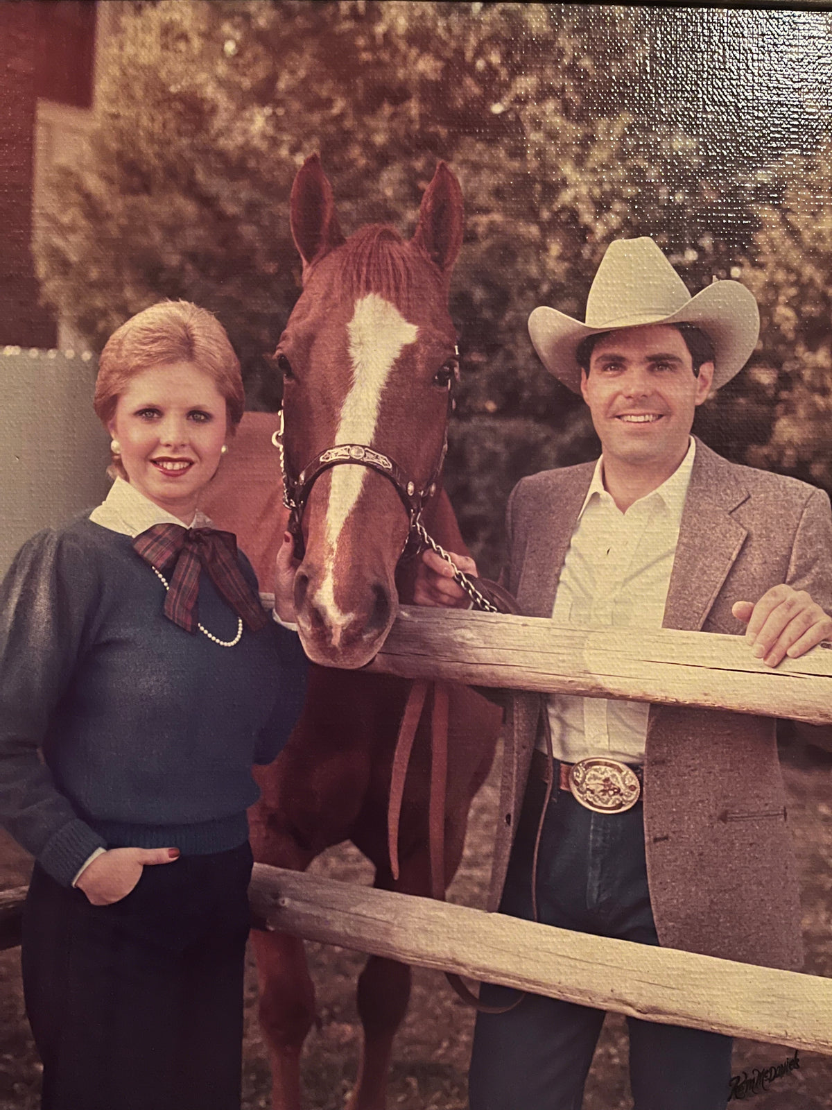 George and Patty Nigro with a horse