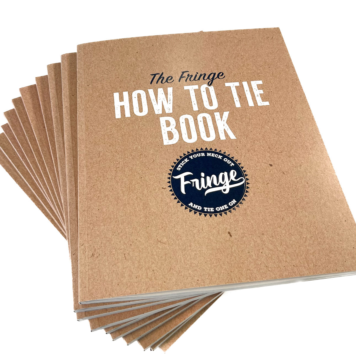 The Fringe How To Tie Book, Kraft Cover – stack, front cover