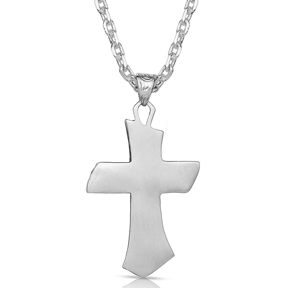 Montana Silversmiths Inner Light Turquoise Cross Necklace