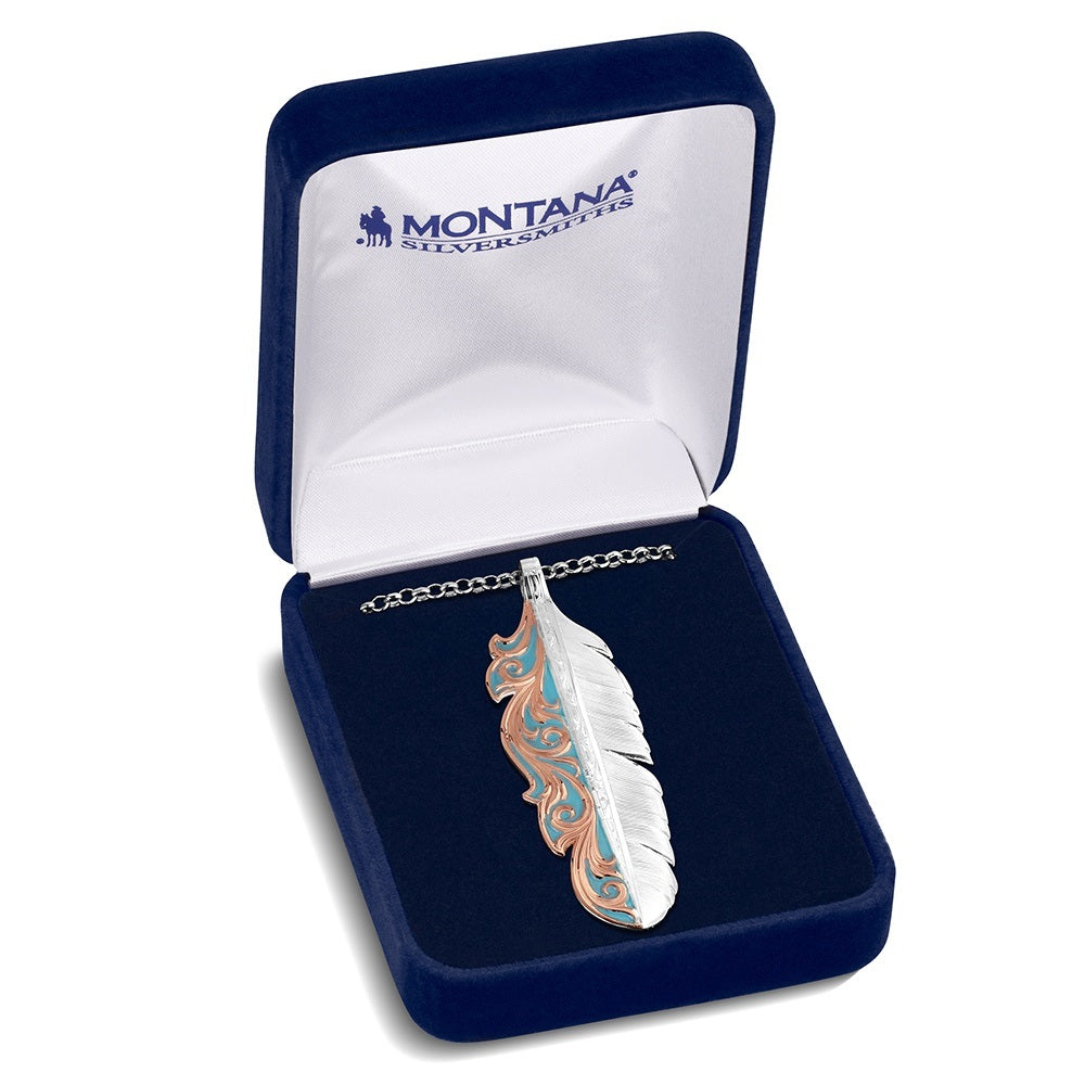 Montana Silversmiths Alpine Glow Feather Necklace