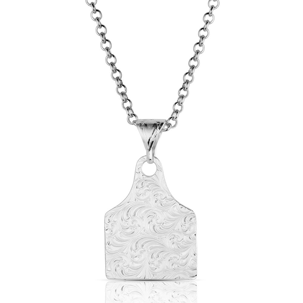 Montana Silversmiths Rural Route Cow Tag Necklace