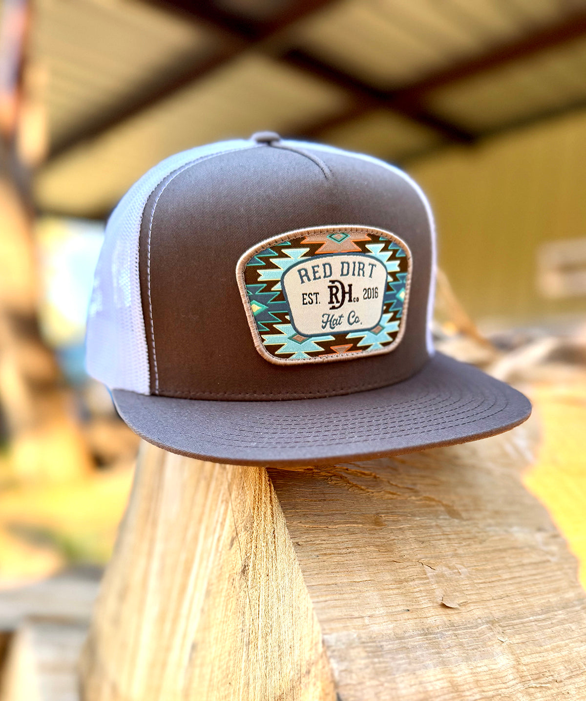 Red Dirt Hat Co. Aztec Jango cap, back view with snapback closure