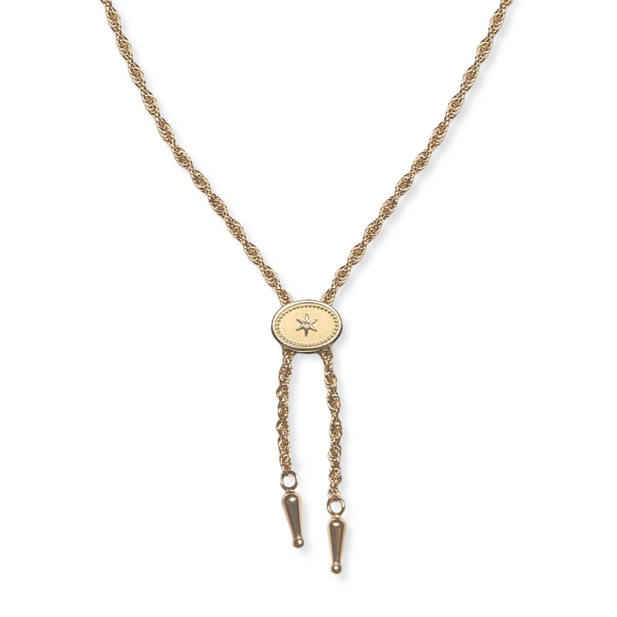 SpurWest Annley Bolo Tie Necklace in gold