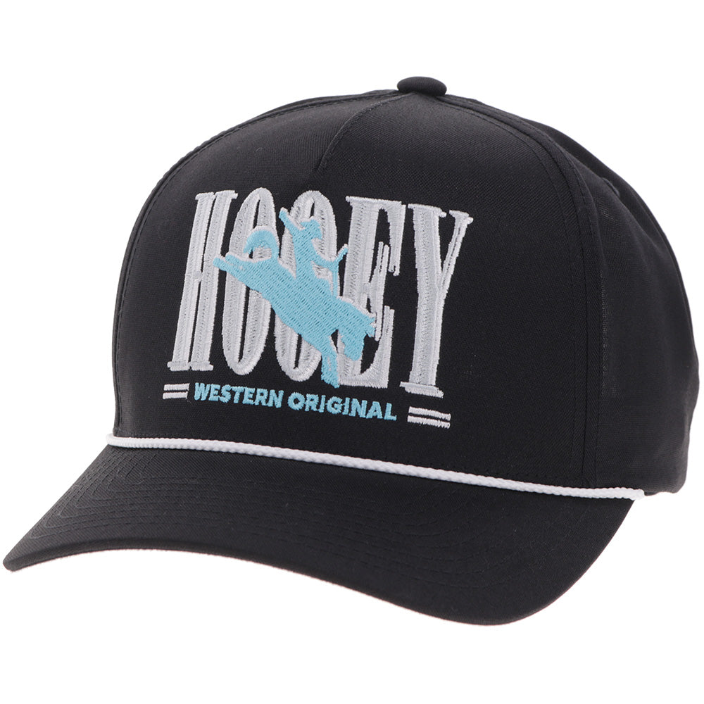 Hooey Wild Ride Trucker Hat, Black – 3-4 front
