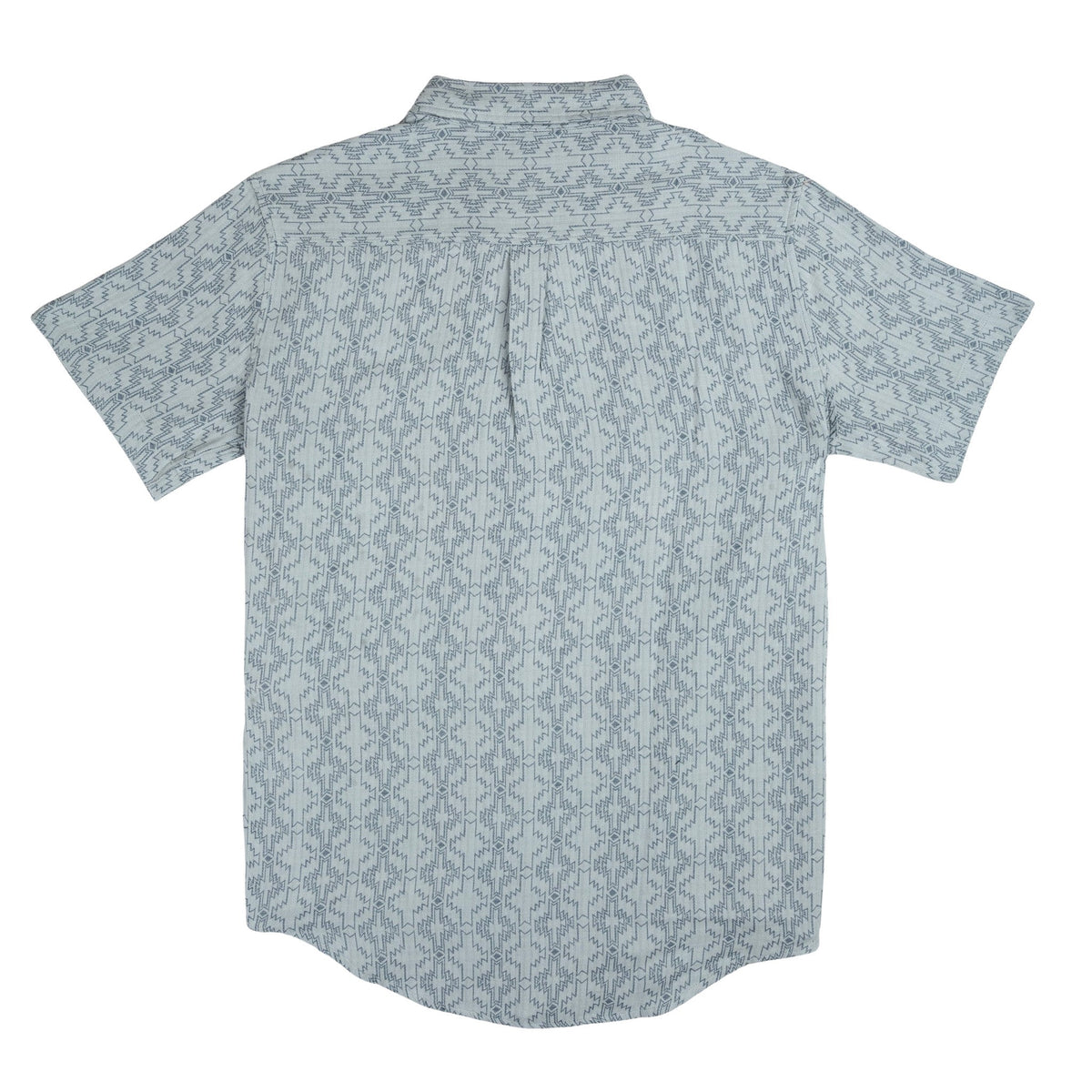 Sendero Provisions Co. Men's City Slicker Button Up Short Sleeve Shirt - Arizola Chevron - Faded Blue - back