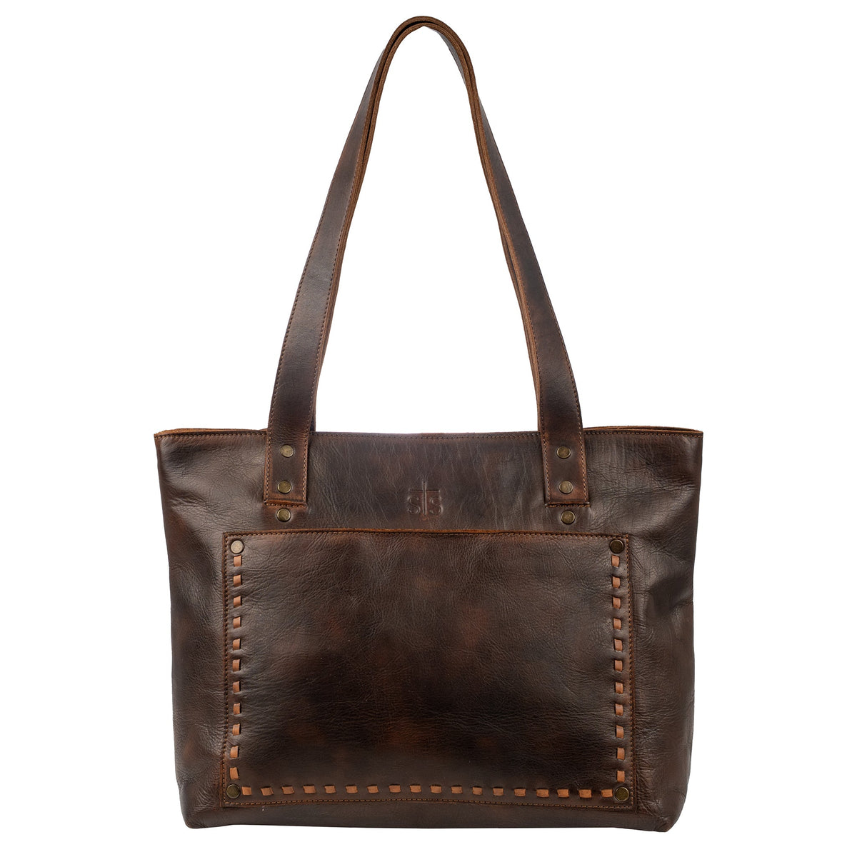 STS Ranchwear Women's Bandera Simple Tote, Chocolate – front