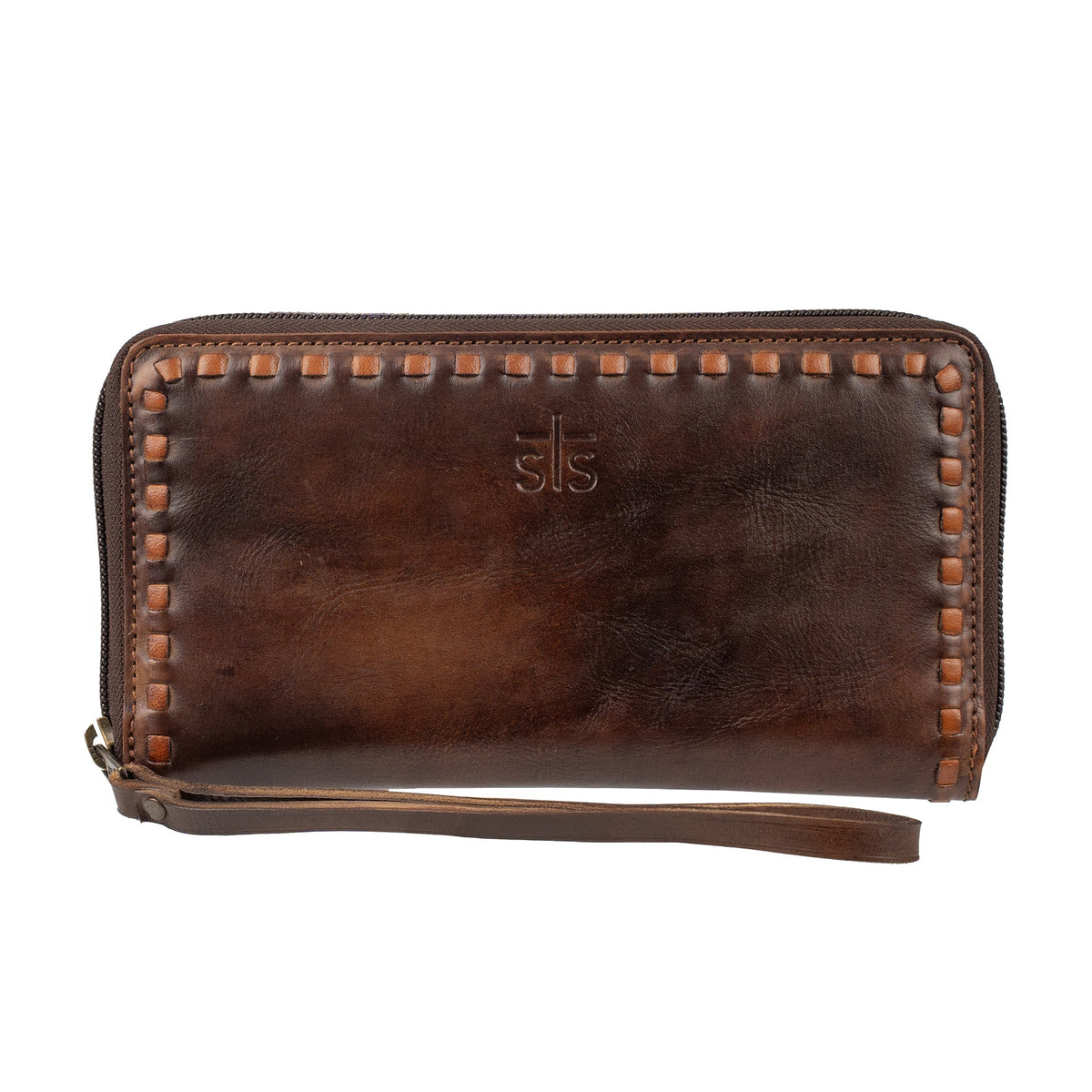 STS Ranchwear Women's Bandera Berkley Bifold Wristlet Wallet, Chocolate – front