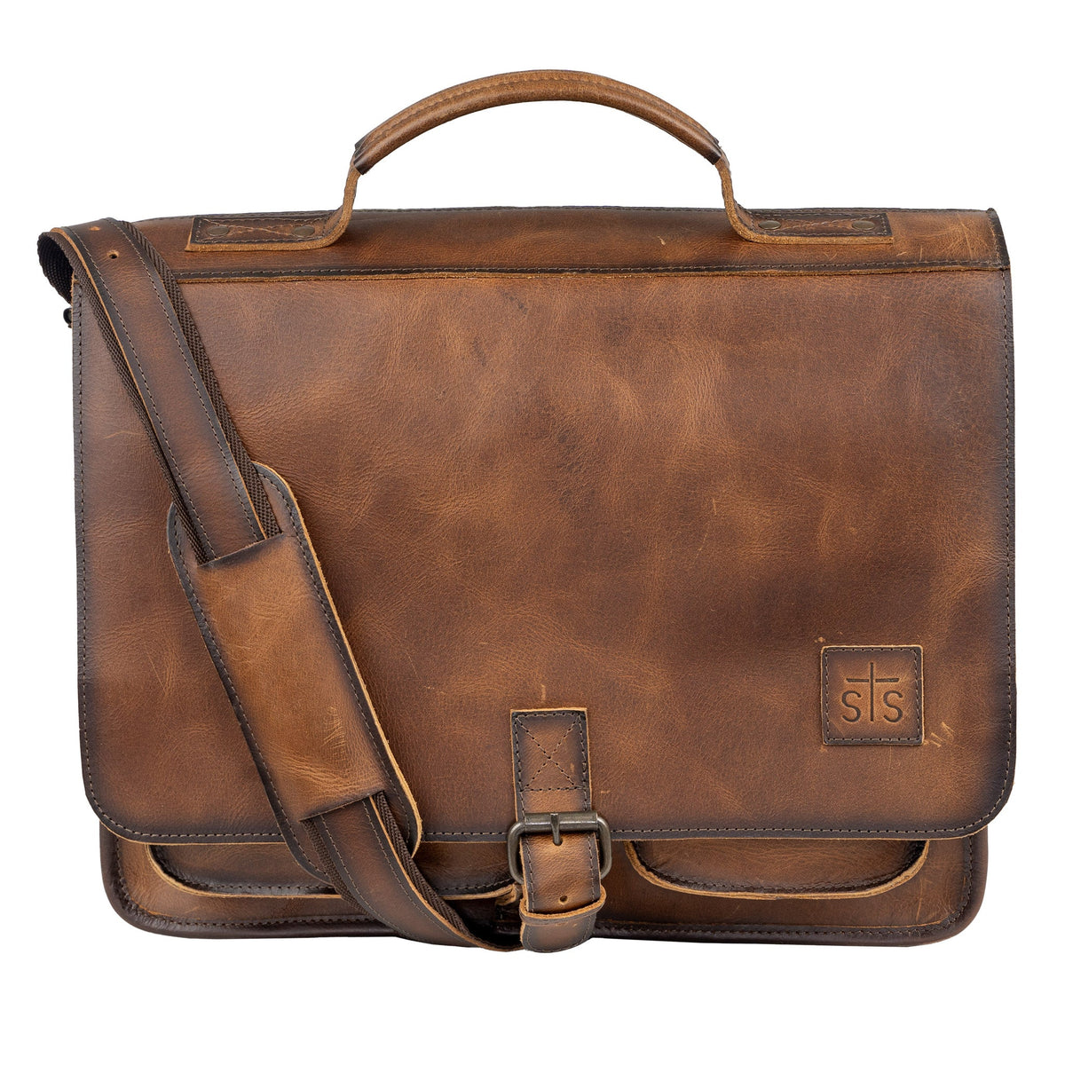 STS Ranchwear Men's Tucson Leather Portfolio, Tan – front