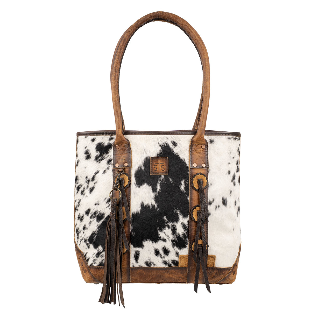STS Ranchwear Women's Guadalupe Cowhide Palomino Tote – front