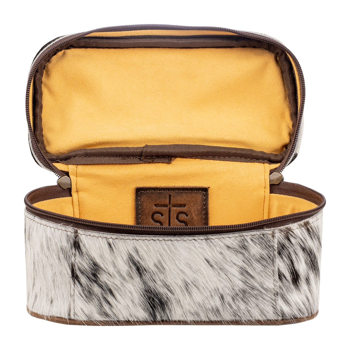 STS Ranchwear Women's Cowhide Jewelry Organizer – open inside