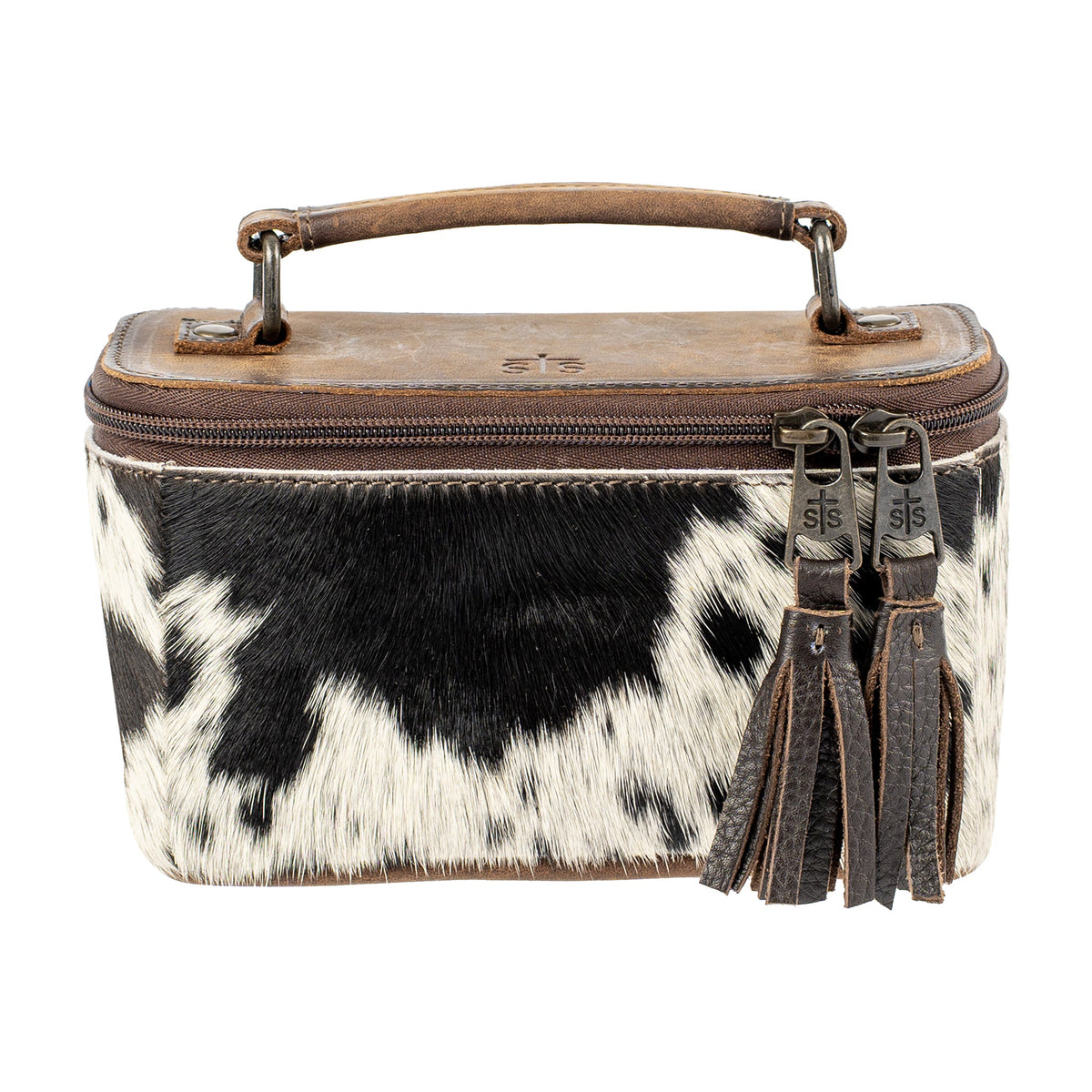 STS Ranchwear Women's Cowhide Petite Train Case Crossbody – front