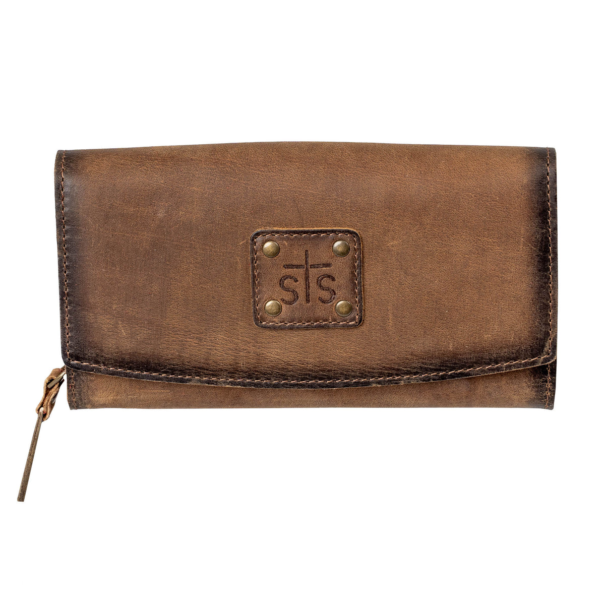 STS Ranchwear Women's Baroness Trifold Wallet, Tan – front