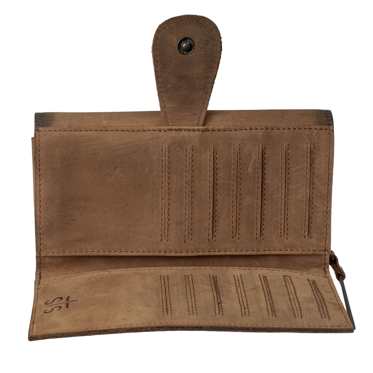 STS Ranchwear Women's Baroness Trifold Wallet, Tan – inside, card slots