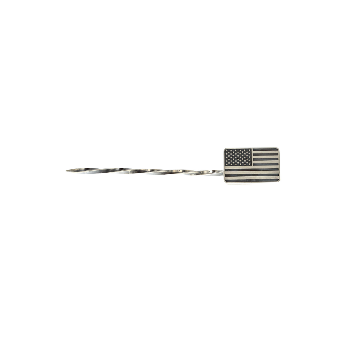 Clint Orms 1806 sterling silver toothpick with an American flag top