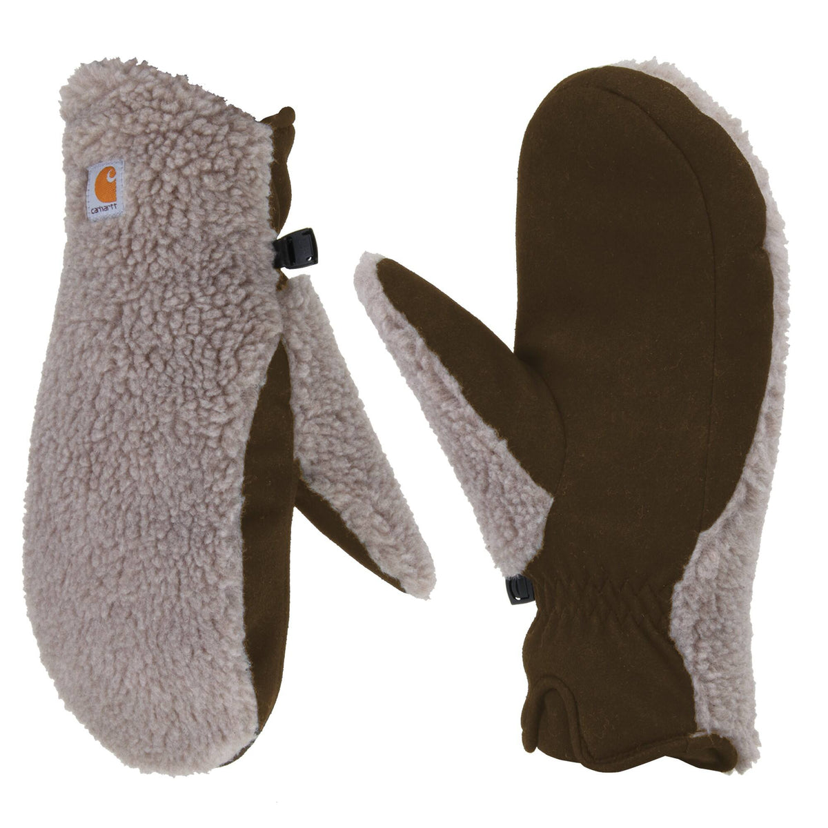 Carhartt Women's Insulated Sherpa Mittens in Desert Sand - front