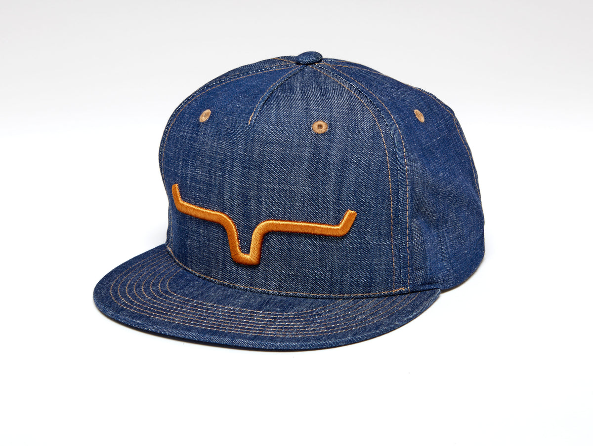 Kimes Ranch Weekly Tall Trucker Hat - Sand/Denim - alternate view 1