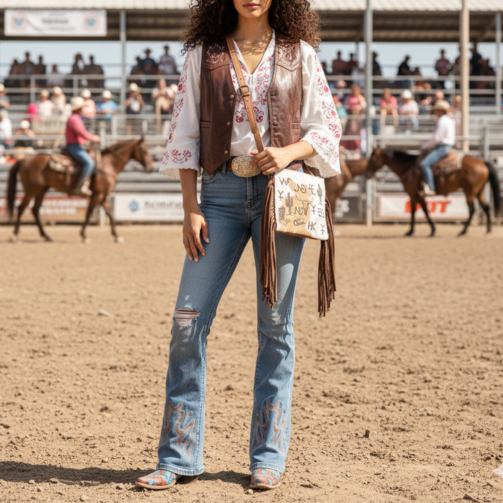 American Darling Womens White and Brown ADBGM616 - view 2