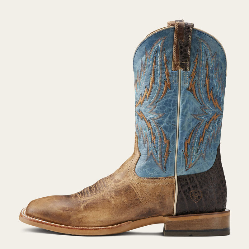 Ariat Arena Rebound Western Boot in Dusted Wheat with leather construction and classic cowboy boot design.