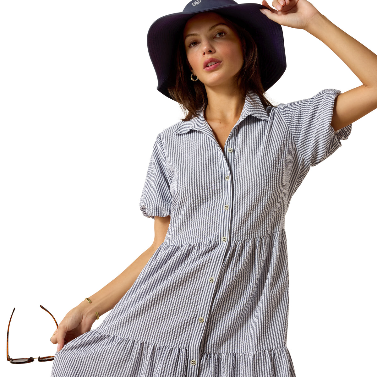 Ariat Countryside Women's Dovestone Dress, casual floral dress with short sleeves and a relaxed fit for outdoor wear.