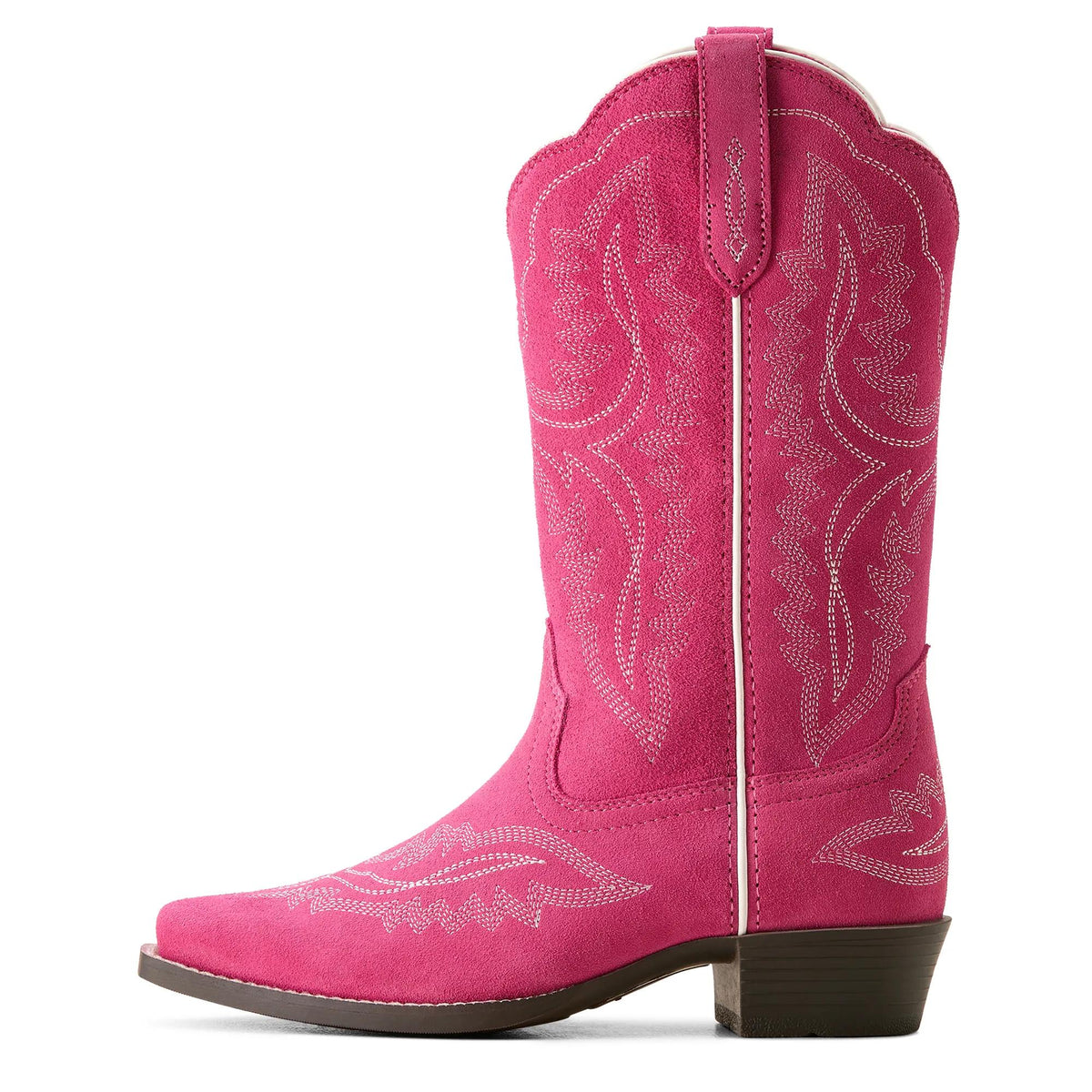 Ariat Kids' Casanova D Toe Western Boot, Haute Pink Suede – side